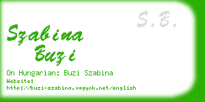 szabina buzi business card